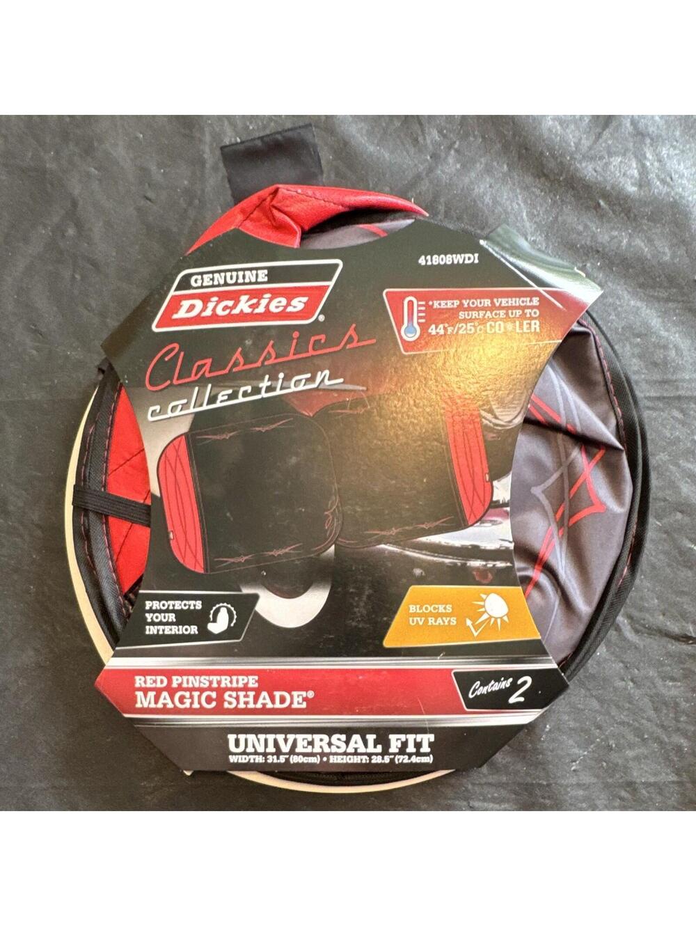 Dickies Classic Collection Black Pinstripe Magic Shade Universal Fit 31.5"×28.5"